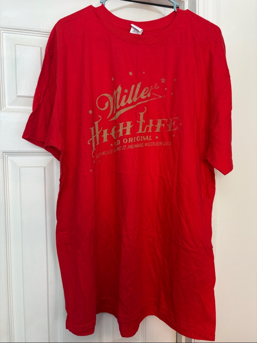 Miller High Life Red Graphic Men's T-Shirt beer tee.